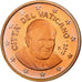 CIDADE DO VATICANO, Benedict XVI, Euro Cent, Proof, 2010, Rome, Aço Cromado a