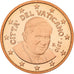 PAŃSTWO WATYKAŃSKIE, Benedict XVI, 5 Euro Cent, Proof, 2010, Rome, Miedź
