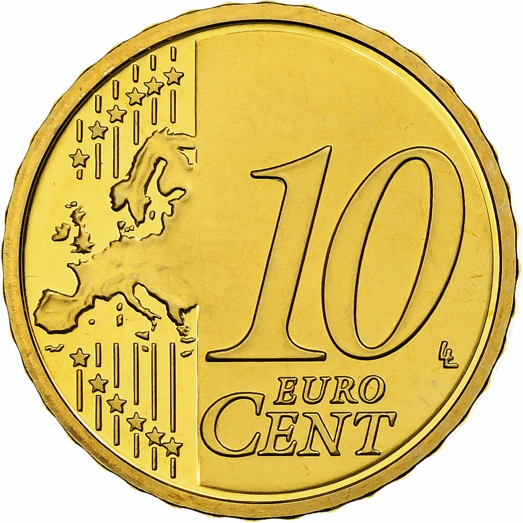 Vaticaanstad, Benedict XVI, 10 Euro Cent, Proof, 2010, Rome, Tin, FDC, KM:385