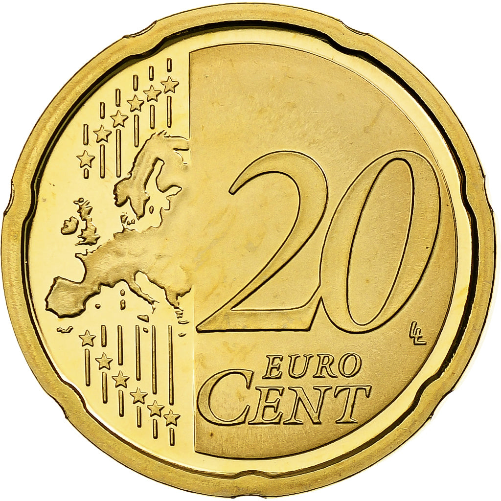 PAŃSTWO WATYKAŃSKIE, Benedict XVI, 20 Euro Cent, Proof, 2010, Rome, Mosiądz