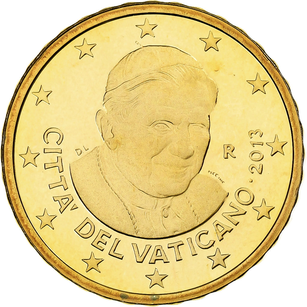 VATICAN CITY, Benedict XVI, 10 Euro Cent, 2013, Rome, Proof, Brass, MS(65-70)