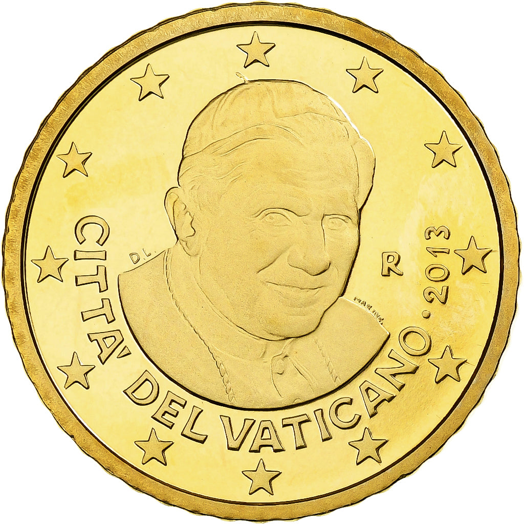 PAŃSTWO WATYKAŃSKIE, Benedict XVI, 50 Euro Cent, Proof, 2013, Rome, Mosiądz