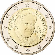CITTÀ DEL VATICANO, Benedict XVI, 2 Euro, FS, 2013, Rome, Bi-metallico, FDC