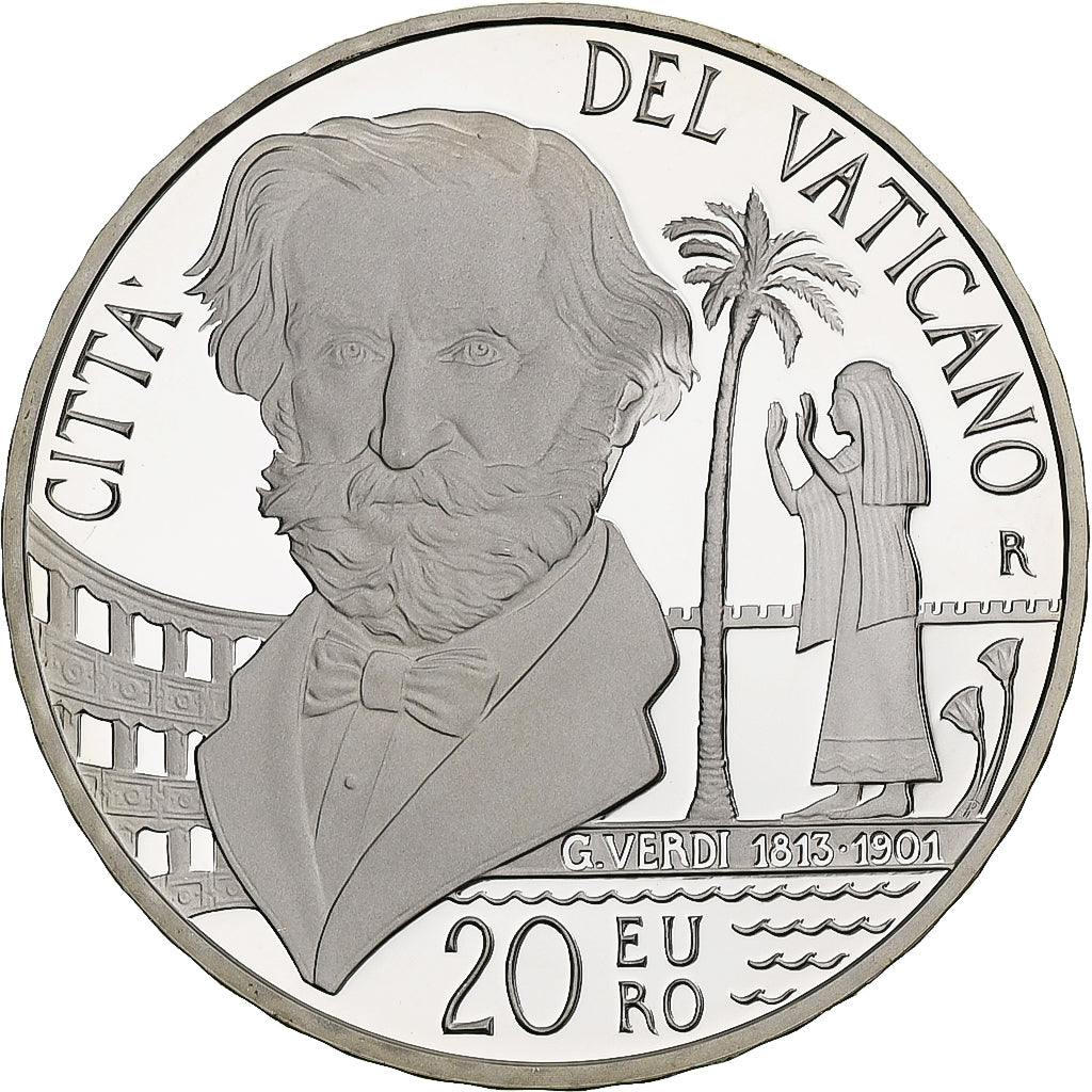 Cité du Vatican, 20 Euro Cent, Pape Benoit XVI, BE, 1813-1901, Rome, Argent