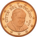 Vatikanstadt, Benedict XVI, 5 Euro Cent, PP, 2009, Rome, Copper Plated Steel