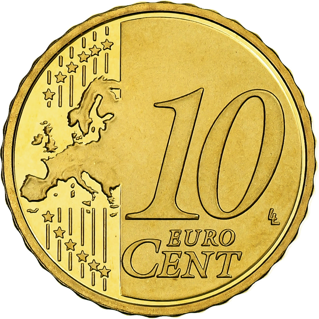 PAŃSTWO WATYKAŃSKIE, Benedict XVI, 10 Euro Cent, Proof, 2009, Rome, Mosiądz