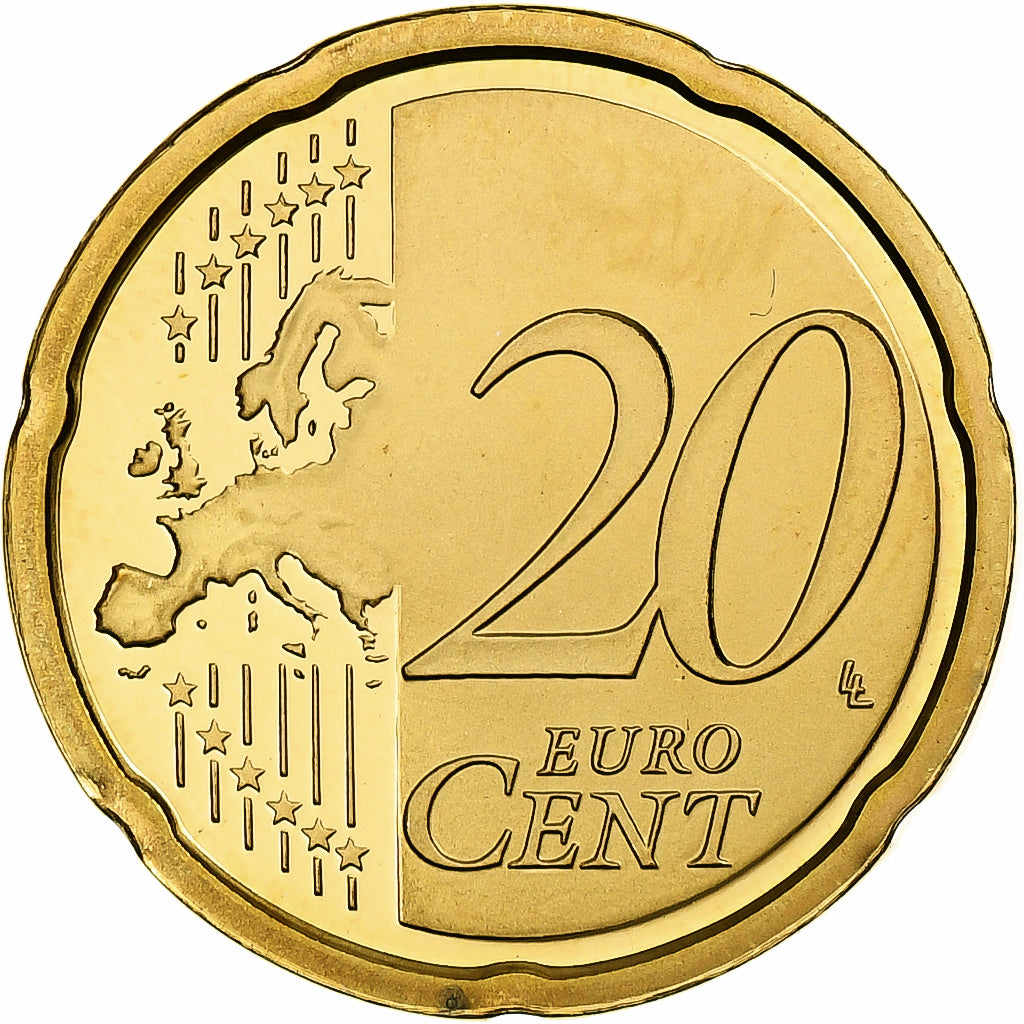 PAŃSTWO WATYKAŃSKIE, Benedict XVI, 20 Euro Cent, Proof, 2009, Rome, Mosiądz