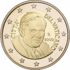 CITTÀ DEL VATICANO, Benedict XVI, 2 Euro, FS, 2009, Rome, Bi-metallico, FDC