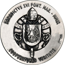 Vaticano, medaglia, Giovanni Verdi, Le Pape Benoit XVI, 2009, Rome, Argento, FDC