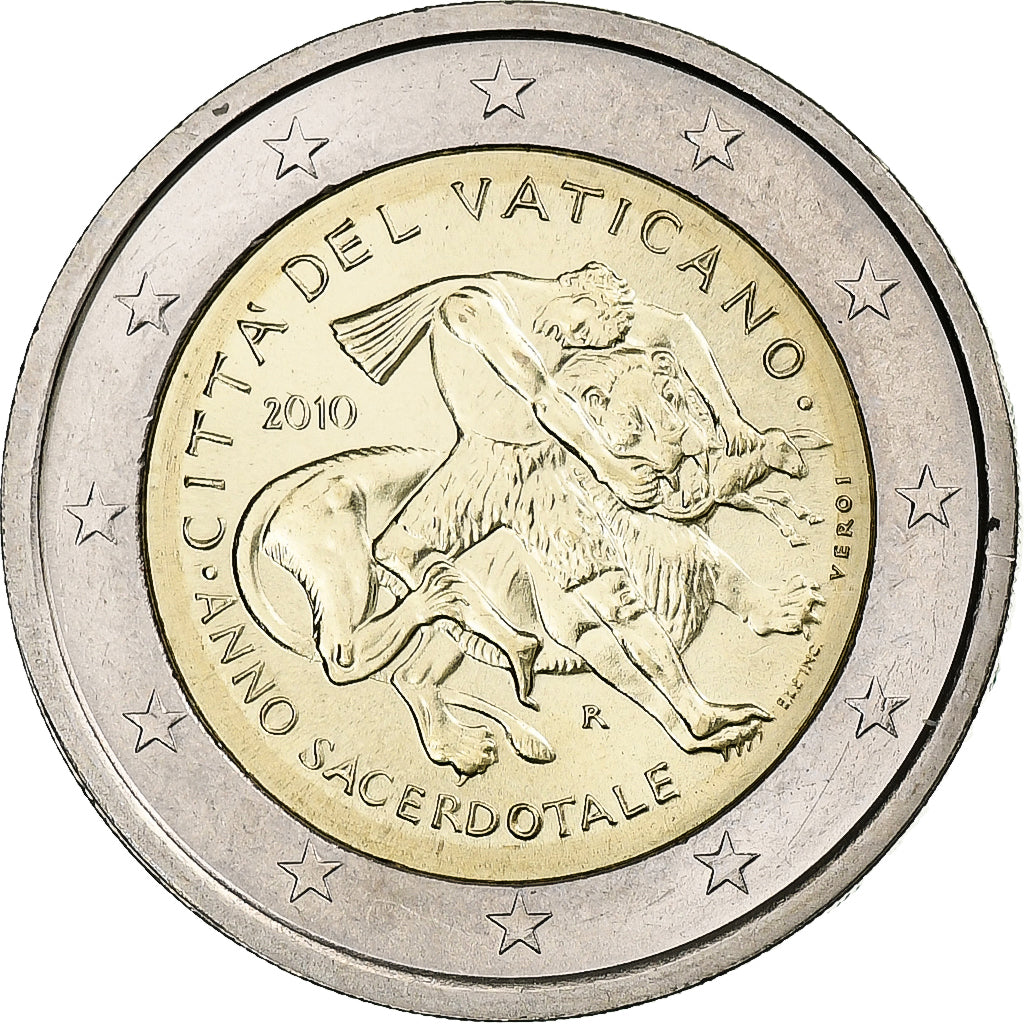 CITTÀ DEL VATICANO, Benedict XVI, 2 Euro, 2010, Rome, Bi-metallico, SPL, KM:420