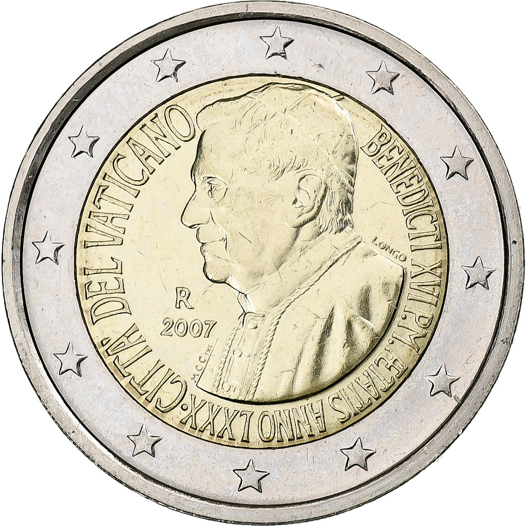 Cité du Vatican, Benedict XVI, 2 Euro, 2007, Rome, Bimétallique, SPL, KM:399