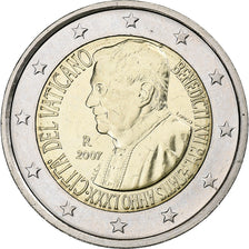 Cité du Vatican, Benedict XVI, 2 Euro, 2007, Rome, Bimétallique, SPL, KM:399