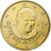 CIDADE DO VATICANO, Benedict XVI, 50 Euro Cent, 2010, Rome, Latão, MS(65-70)