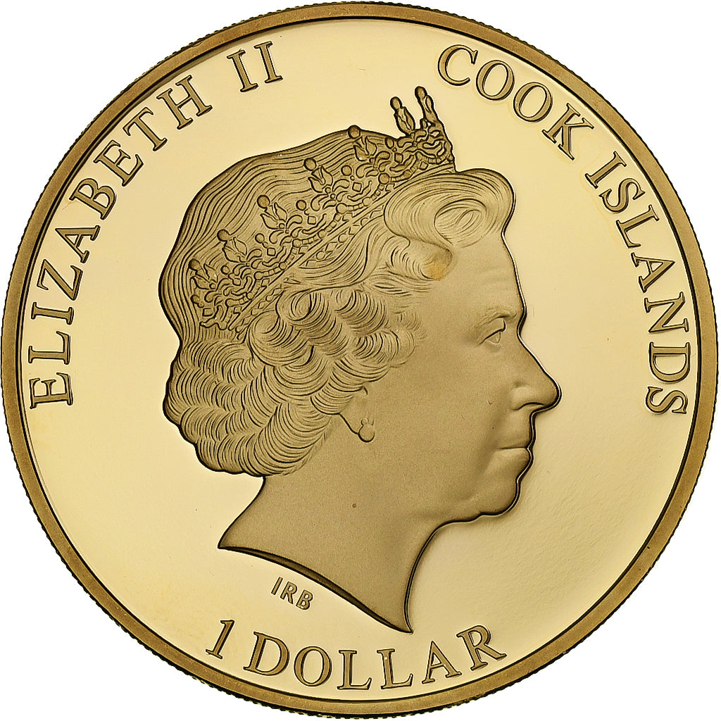 Cook Islands, Elizabeth II, Dollar, Pape Benoit XVI, 2013, Proof, Brass Or