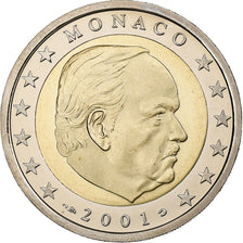 Monaco, Rainier III, 2 Euro, Proof / BE, 2001, Paris, Bi-metallico, FDC