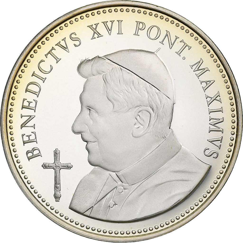 Vatikanstadt, Medaille, Le Pape Benoit XVI, 2005, Silber, PP, STGL