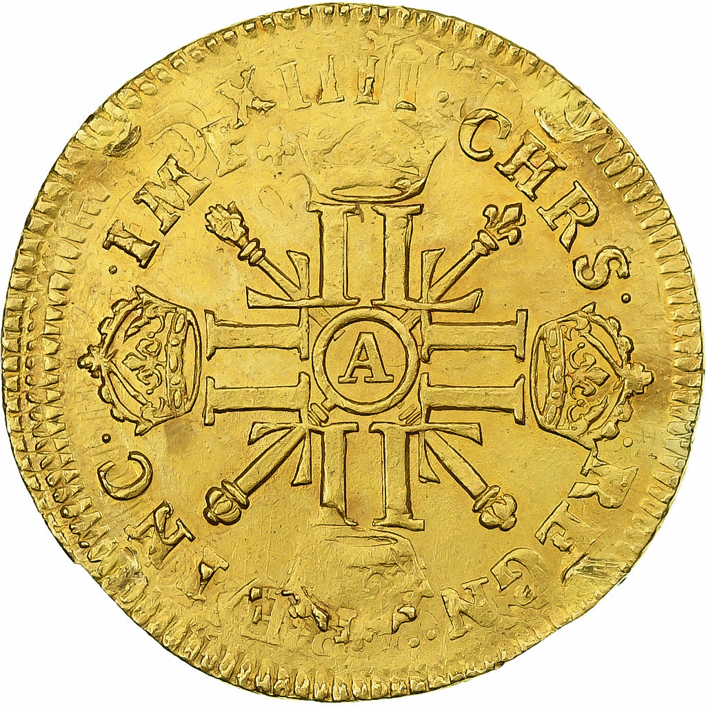 Frankreich, Louis XIV, Louis d'Or, Louis d'or aux 8 L et aux insignes, 1702