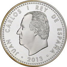 Espanha, Juan Carlos I, 10 Euro, Don Quixote, Proof, 2013, Madrid, Prata