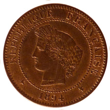 Francia, Cérès, 5 Centimes, 1894, Paris, SPL, Bronzo, KM:821.1, Gadoury:157a
