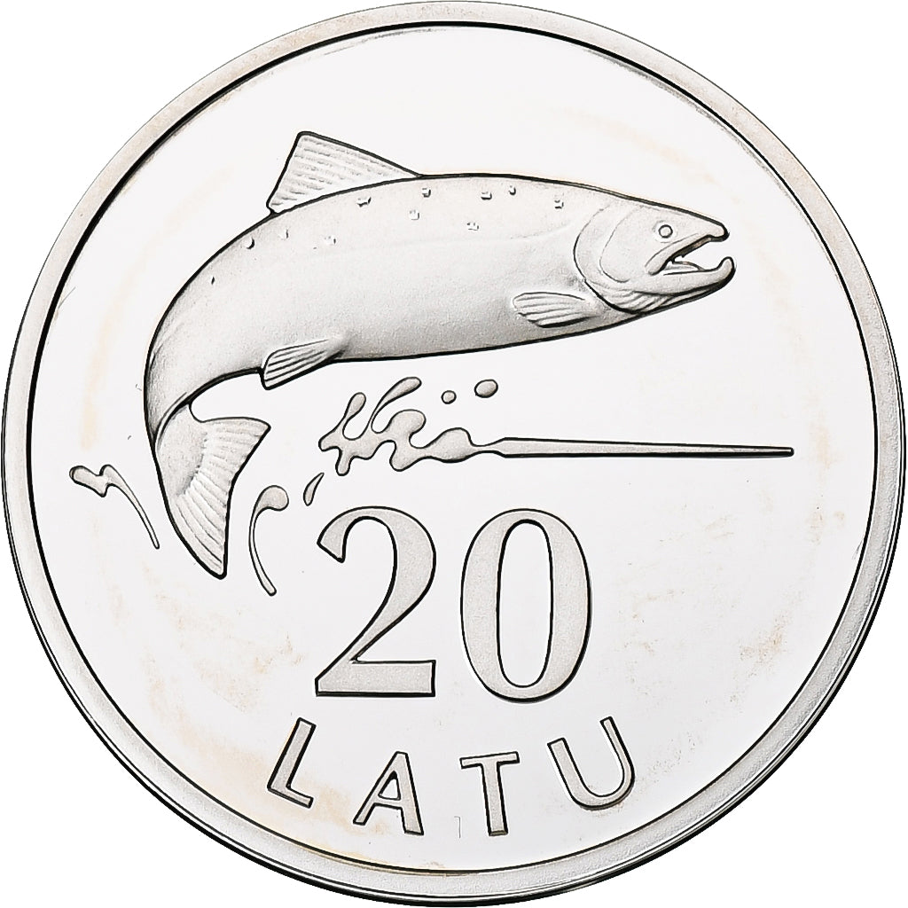 Letónia, 20 Latu, 2013, Utrecht, Proof, Prata, MS(65-70), KM:138