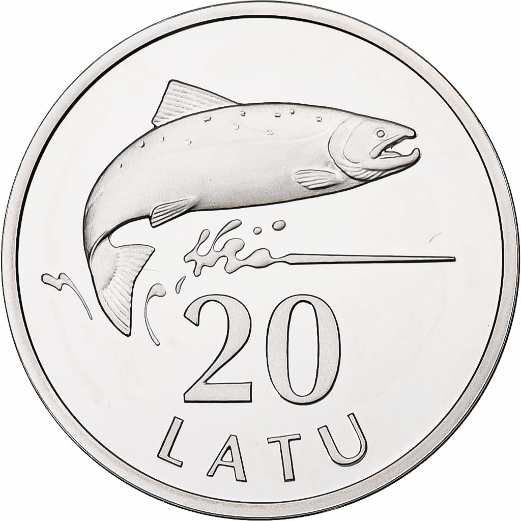Letónia, 20 Latu, 2013, Utrecht, Proof, Prata, MS(65-70), KM:138