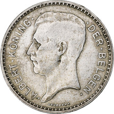 Belgio, Albert I, 20 Francs, 20 Frank, 1934, Argento, BB, KM:104.1