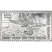 Francja, Token, 1er Pas sur La lune, Monnaie de Paris, Srebro, MS(65-70)