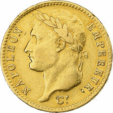 Francja, 20 Francs, Napoléon I, 1811, Paris, Złoto, VF(30-35), Gadoury:1025