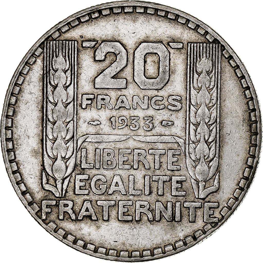 Frankreich, 20 Francs, Turin, 1933, Paris, 24.447.048, Silber, SS, Gadoury:852