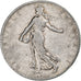 Francia, 2 Francs, Semeuse, 1909, Paris, Plata, BC+, Gadoury:532, KM:845.1
