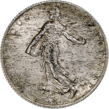 Francia, 2 Francs, Semeuse, 1919, Paris, Argento, BB+, Gadoury:532, KM:845.1