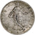 França, 2 Francs, Semeuse, 1919, Paris, Prata, AU(50-53), Gadoury:532, KM:845.1