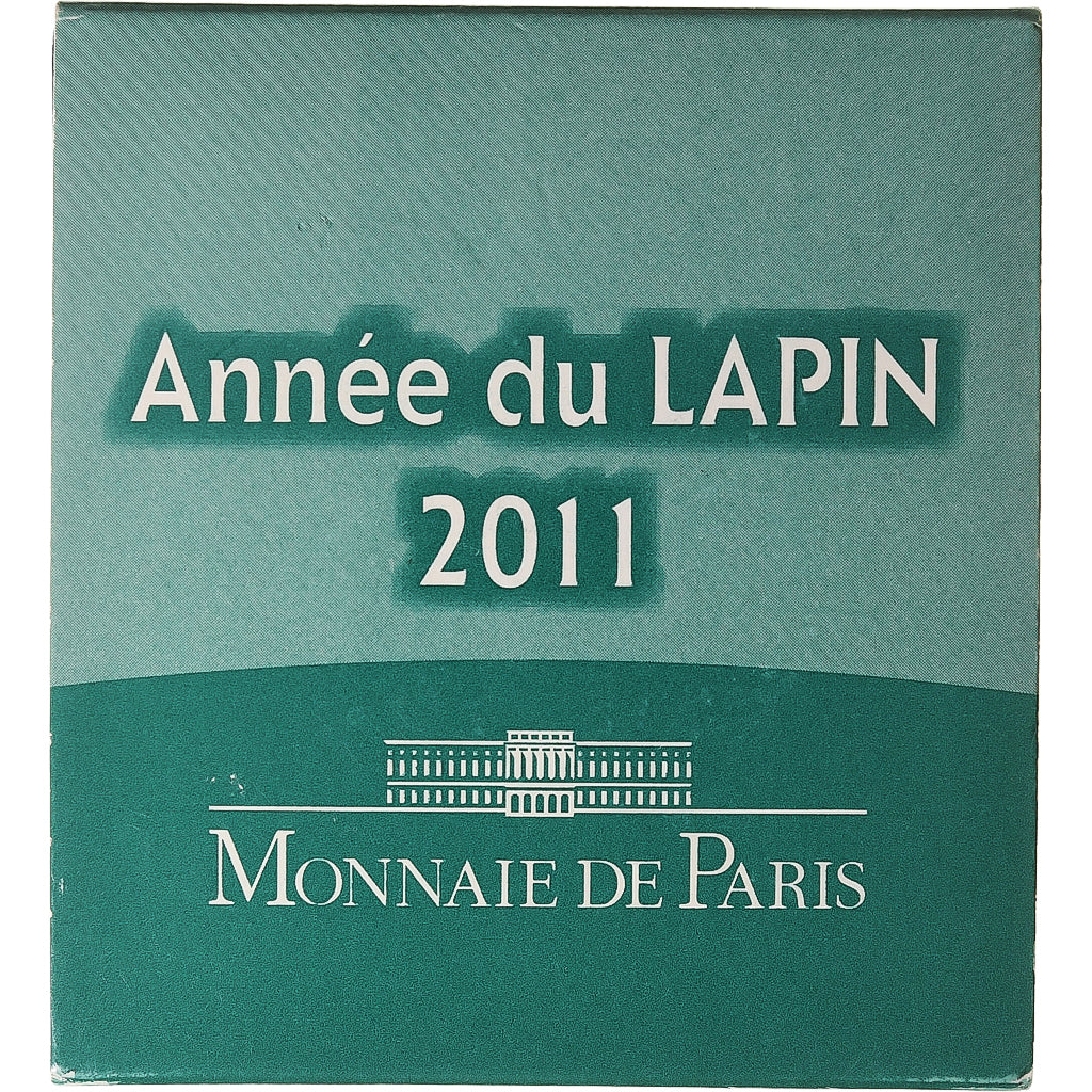 Francja, 5 Euro, Monnaie de Paris, Année du lapin, BU, 2011, Paris, Srebro