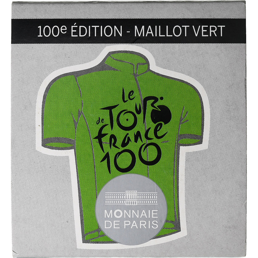 France, 10 Euro, Monnaie de Paris, Tour de France Maillot Vert, Proof, 2013