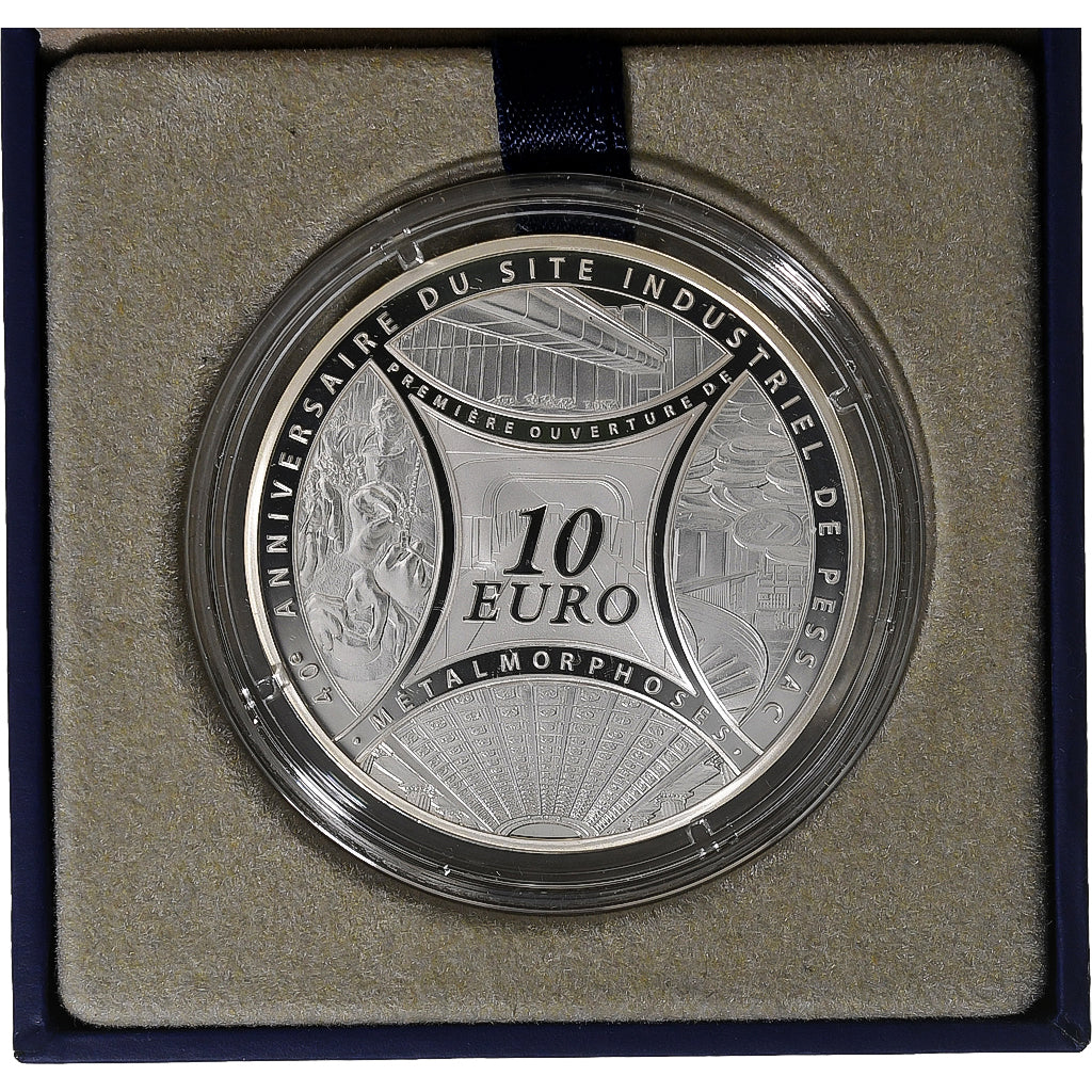 Francia, 10 Euro, Monnaie de Paris, 40 ans de Pessac & métalmorphoses, Prueba