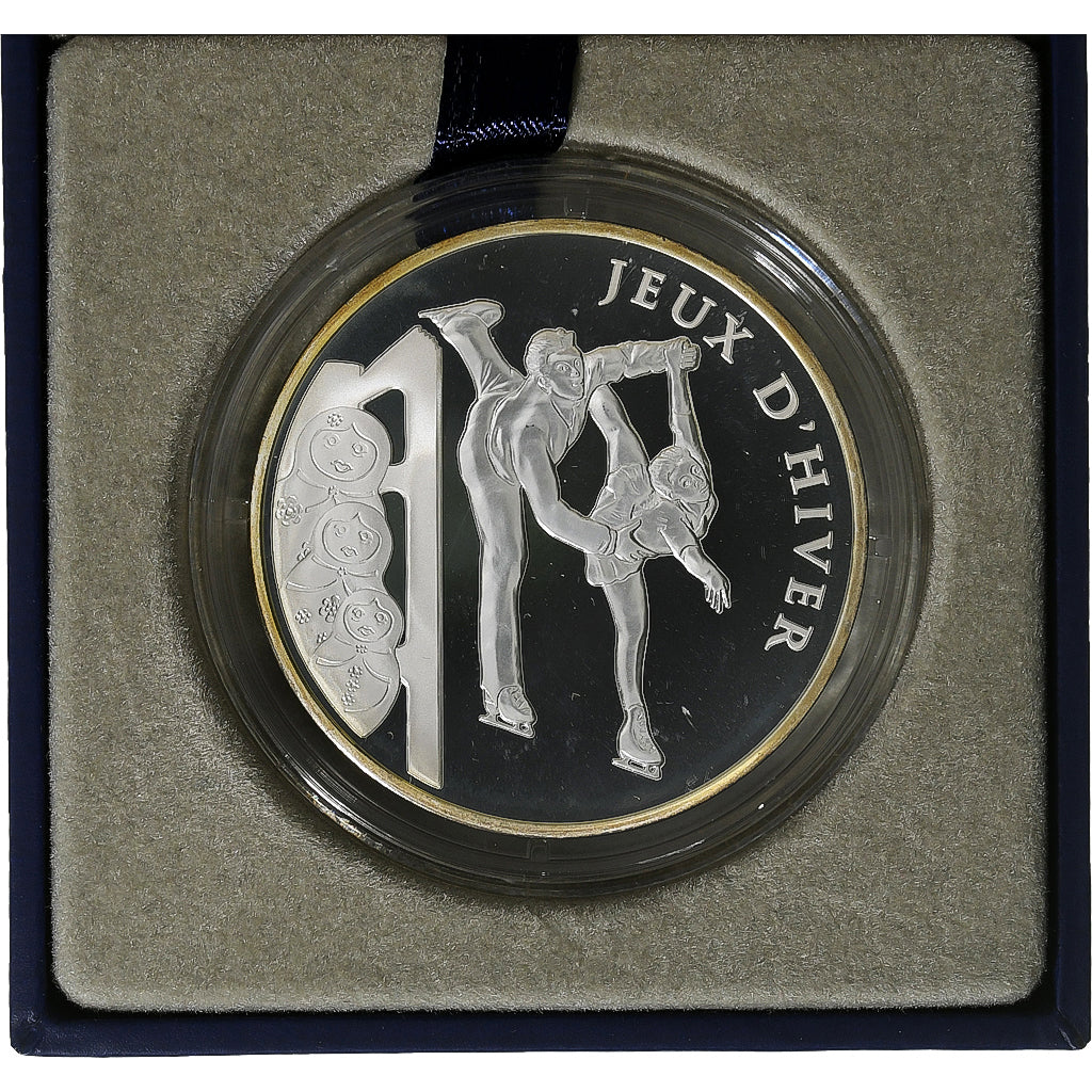 France, 10 Euro, Monnaie de Paris, Jeux D'Hiver Patinage Artistique, Proof