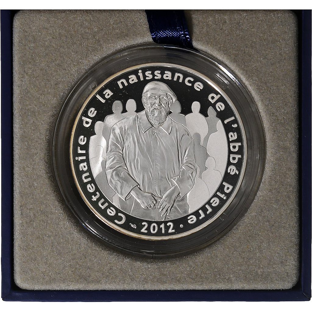 France, 10 Euro, Monnaie de Paris, abbé Pierre, 2012, Paris, Argent, FDC
