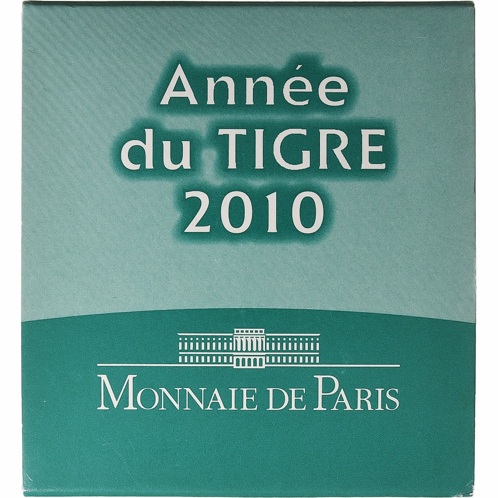 Francia, 5 Euro, Monnaie de Paris, Année du Tigre, BU, 2010, Paris, Plata, FDC