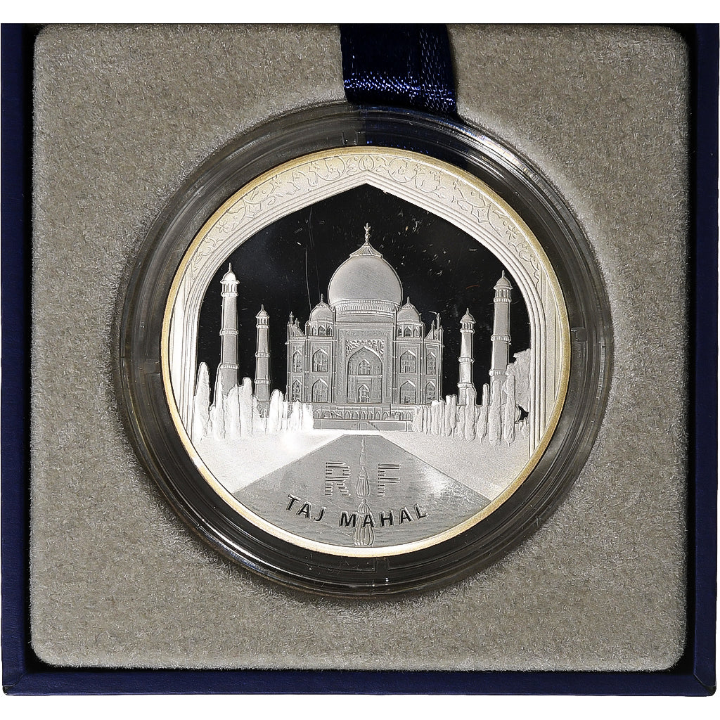 França, 10 Euro, Monnaie de Paris, Le Taj Mahal, Proof, 2010, Paris, Prata