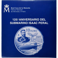España, Juan Carlos I, 10 Euro, 125éme Aniversario Del Submarino Isaac Peral