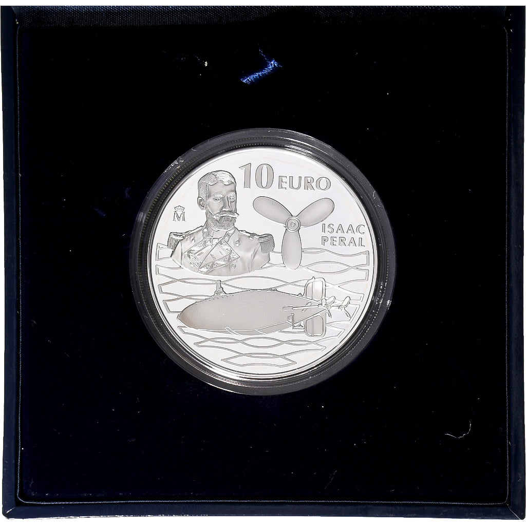 España, Juan Carlos I, 10 Euro, 125éme Aniversario Del Submarino Isaac Peral