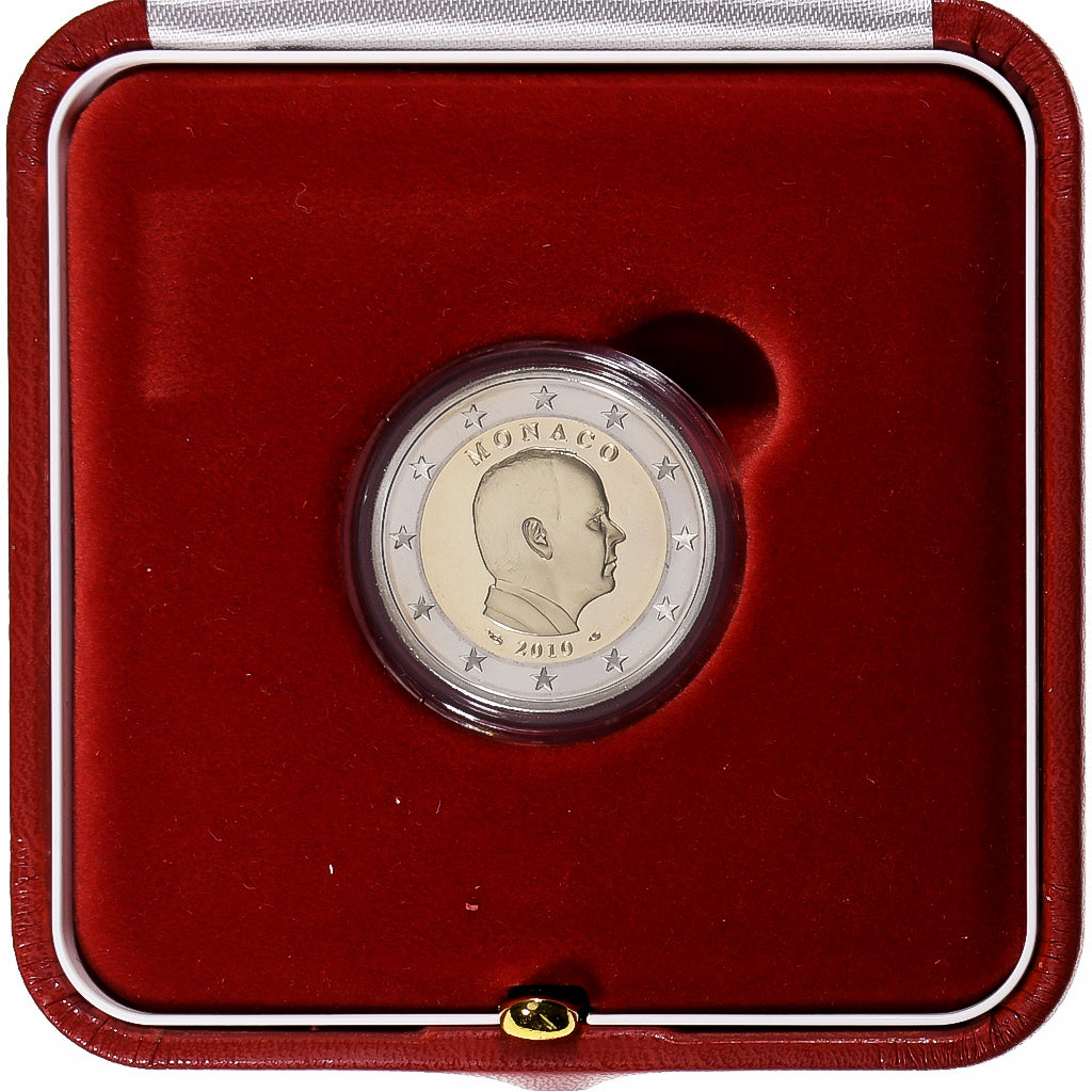 Monaco, Albert II, 2 Euro, Proof / BE, 2010, Paris, Bi-metallico, FDC