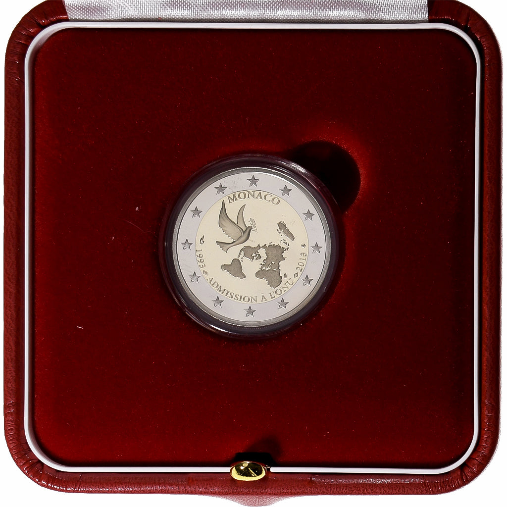 Monaco, Albert II, 2 Euro, Admission à l'ONU, Proof / BE, 2013, Bi-Metallic