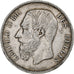 Belgia, Leopold II, 5 Francs, 5 Frank, 1873, Srebro, EF(40-45), KM:24