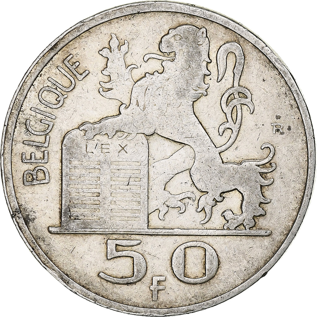 Belgium, Régence Prince Charles, 50 Francs, 50 Frank, 1951, Silver, EF(40-45)