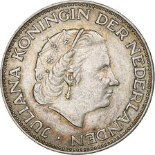 Netherlands, Juliana, 2-1/2 Gulden, 1962, Silver, EF(40-45), KM:185