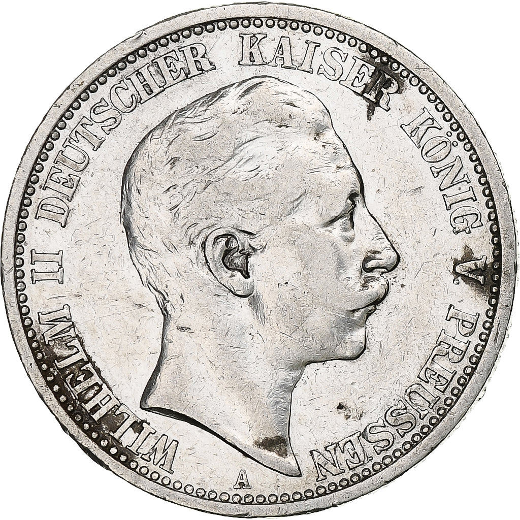 German States, PRUSSIA, Wilhelm II, 2 Mark, 1902, Berlin, Silver, VF(30-35)