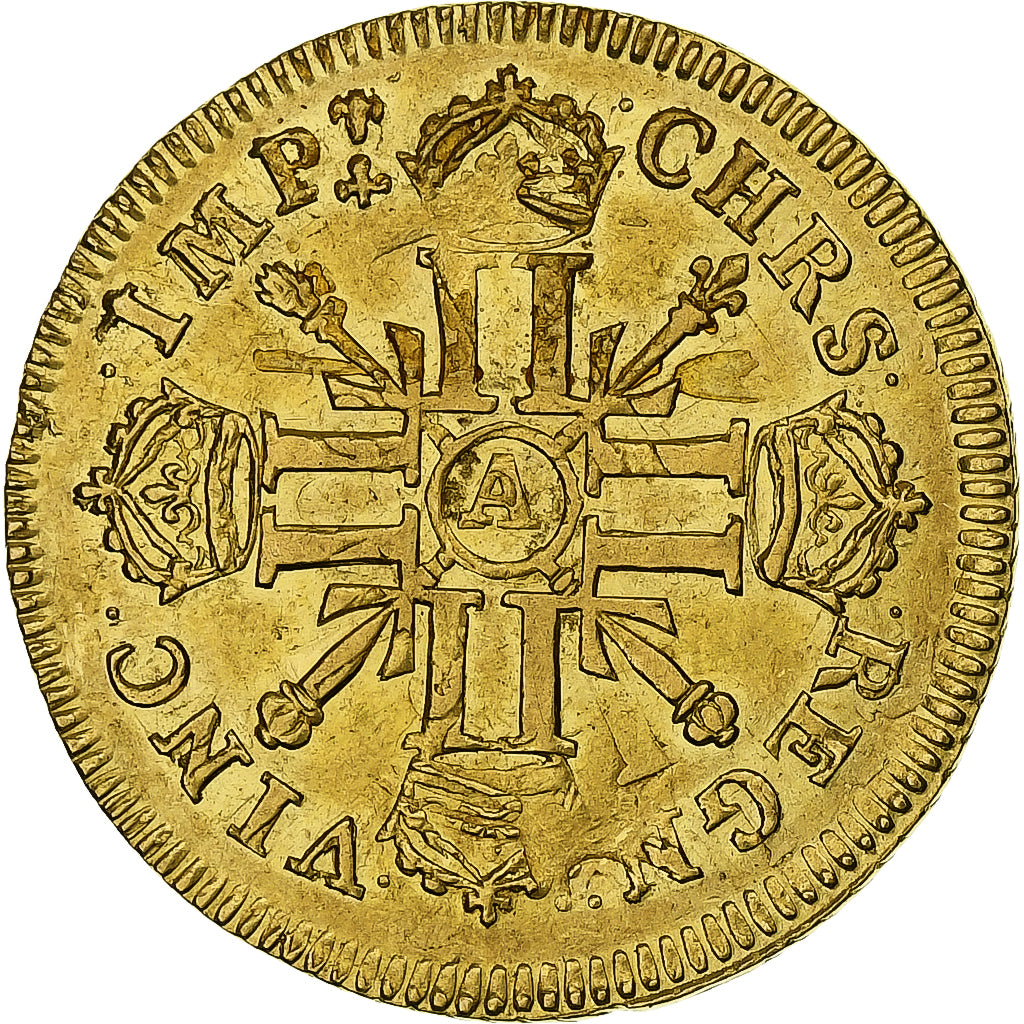 France, Louis XIV, Louis d'Or, Louis d'or aux 8 L et aux insignes, 1701, Paris