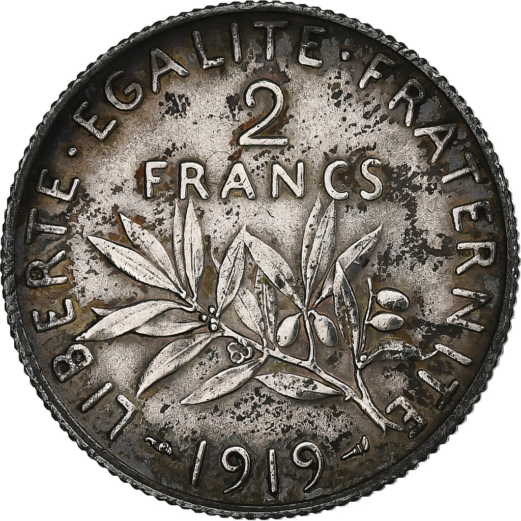 France, 2 Francs, Semeuse, 1919, Paris, Argent, TTB+, Gadoury:532, KM:845.1
