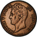 Monaco, Honore V, 5 Centimes, Cinq, 1837, Monaco, Mosiądz odlewany, VF(30-35)